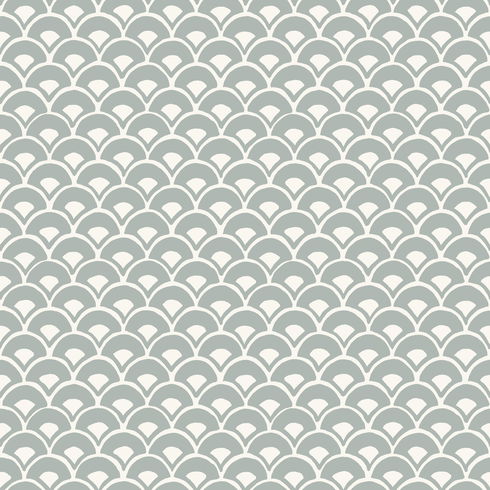 Stacked Scallops Blue Wallpaper