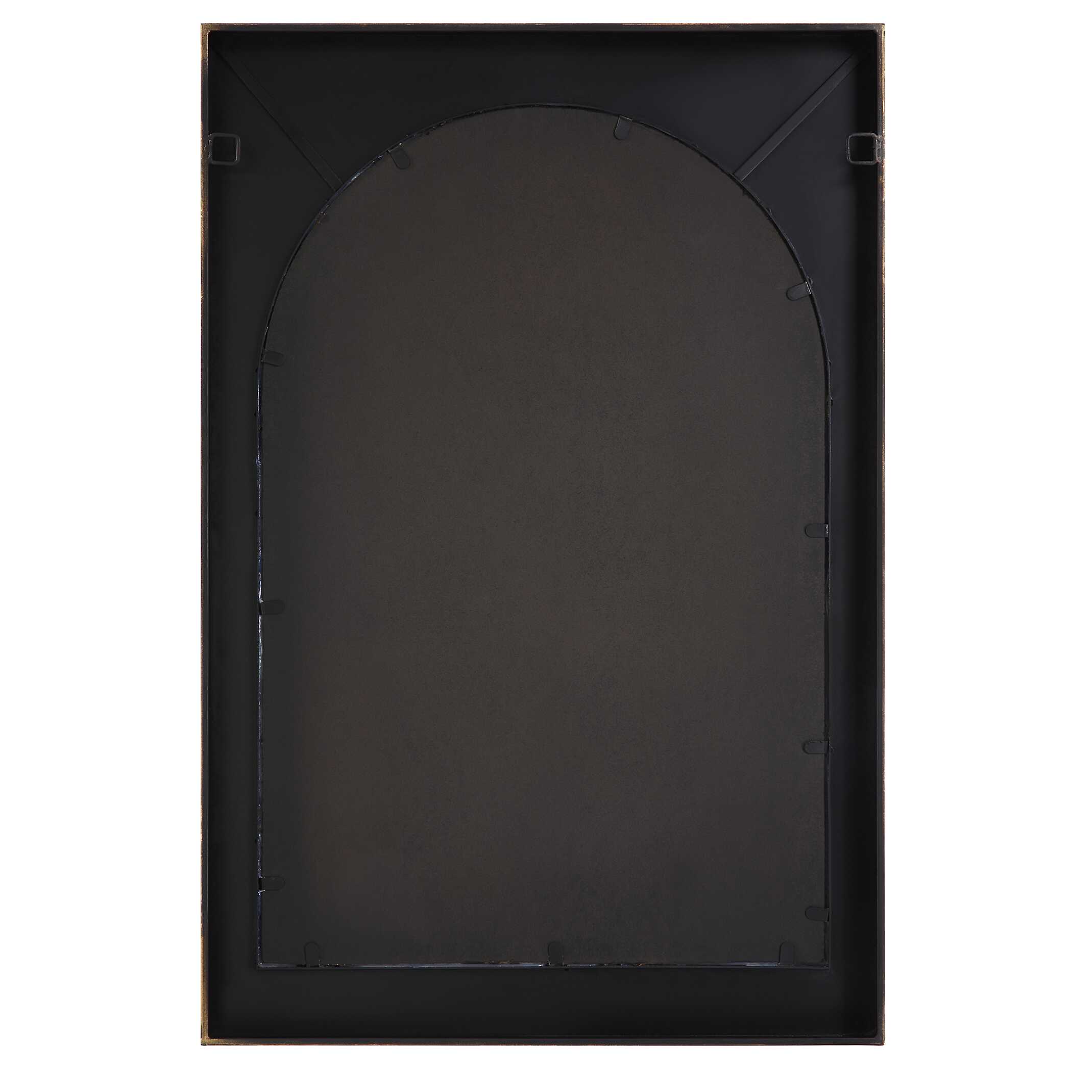Crisanta Gloss White Arch Mirror large image 