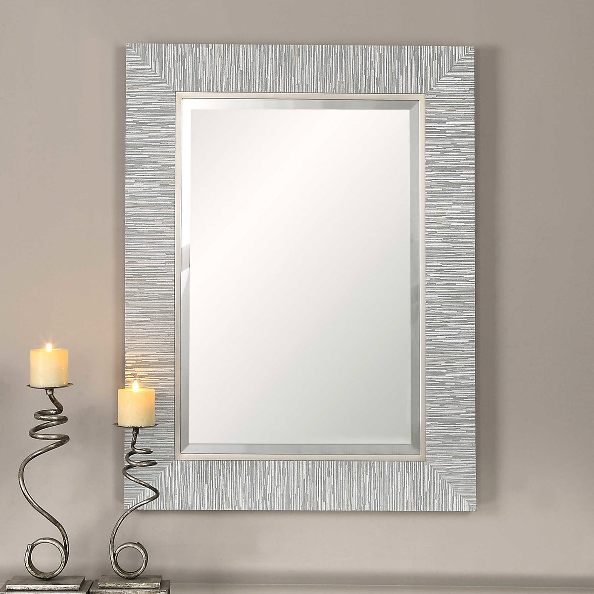Belaya Gray Wood Mirror, by Uttermost, 2'4" width x 3'2" height x 1.25" depth View 4