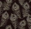 Regal Peacock Black Wallpaper thumbnail 0