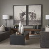 Toru Tall White with Grey Ombre Metal Vase thumbnail 1