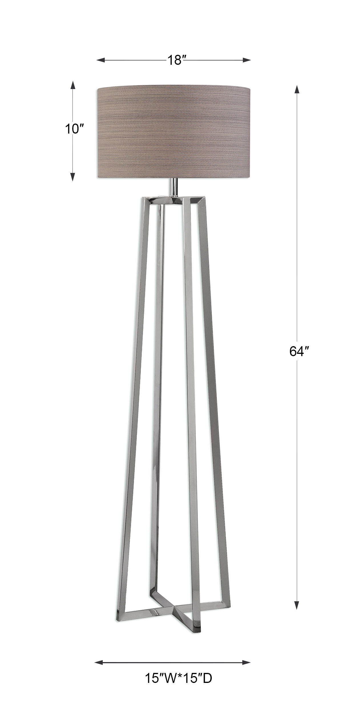 Keokee Polished Nickel Floor Lamp large image 