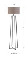 Keokee Polished Nickel Floor Lamp thumbnail 2