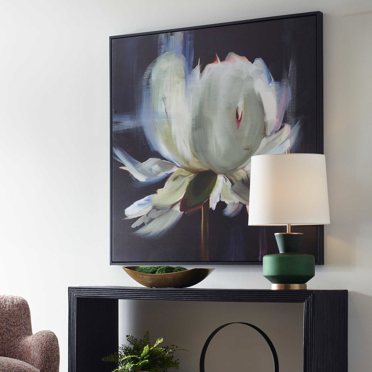 Peony Framed Floral Art, by Uttermost, 4'3.5" width x 4'3.5" height x 2" depth View 3
