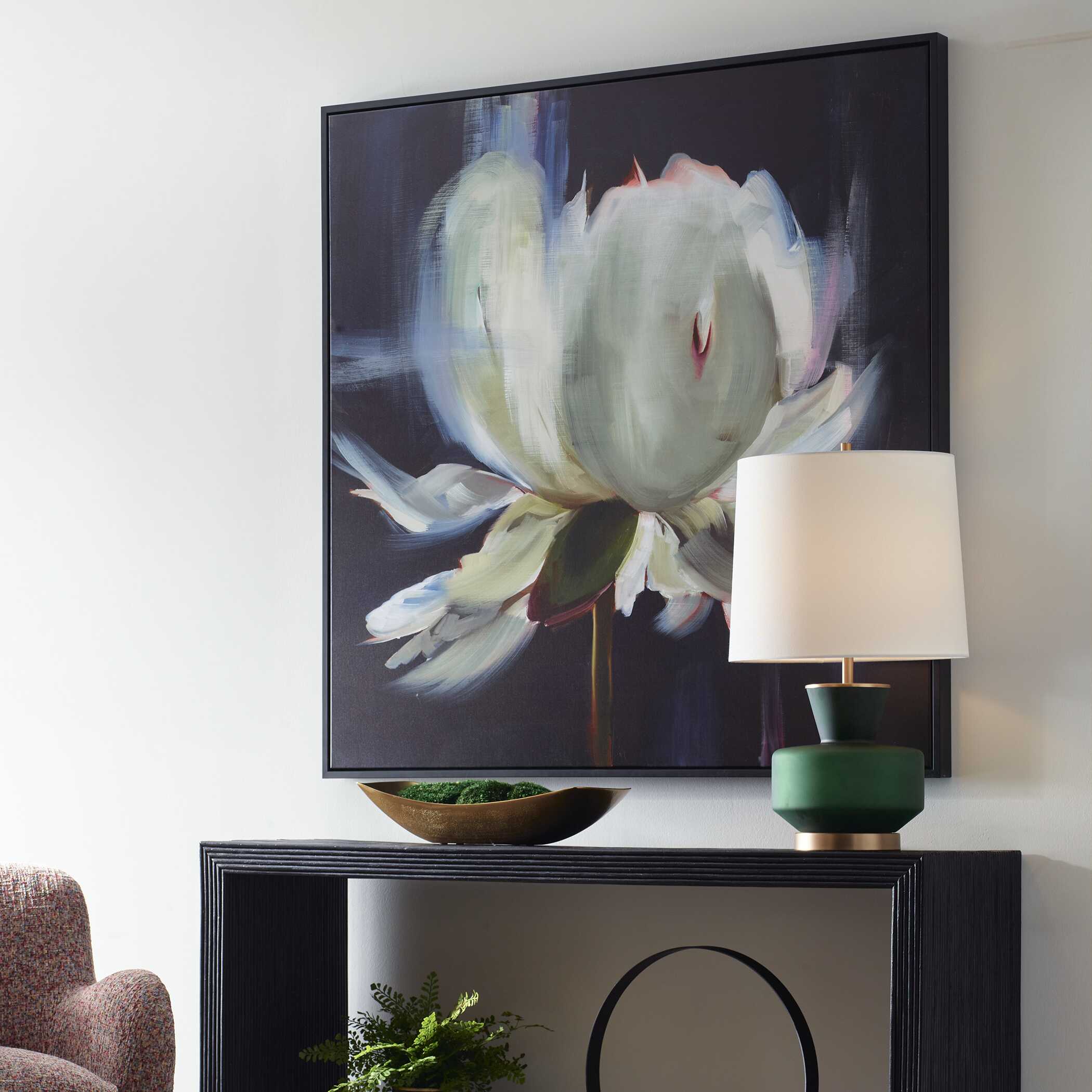 Peony Framed Floral Art large image 