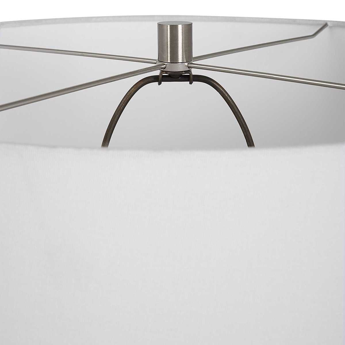 Reyna Chalk White Table Lamp, by Uttermost, 20" width x 28.5" height x 20" depth View 8