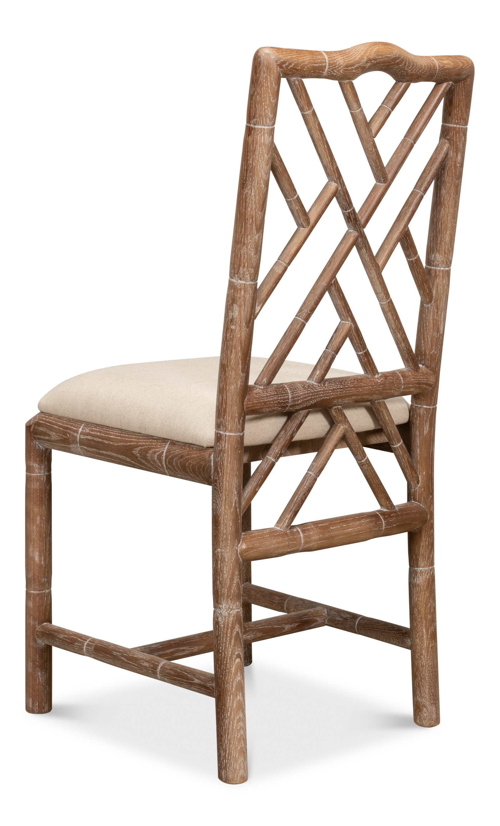 Brighton Bamboo Side Chair, Dining Chair by Sarreid, 17" length x 22" width x 39" height View 11