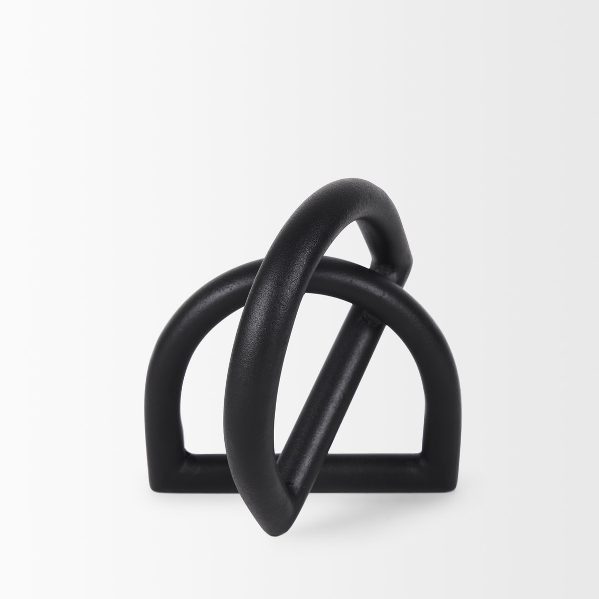 Locke Small Matte Black Metal Decorative Object, by Mercana, 5.12" length x 4.72" width x 5.31" height View 5