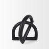 Locke Small Matte Black Metal Decorative Object, by Mercana, 5.12" length x 4.72" width x 5.31" height thumbnail 5