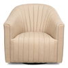 Essex Swivel Chair, Cappucino White, Seating by Sarreid, 32" length x 32" width x 30" height thumbnail 2