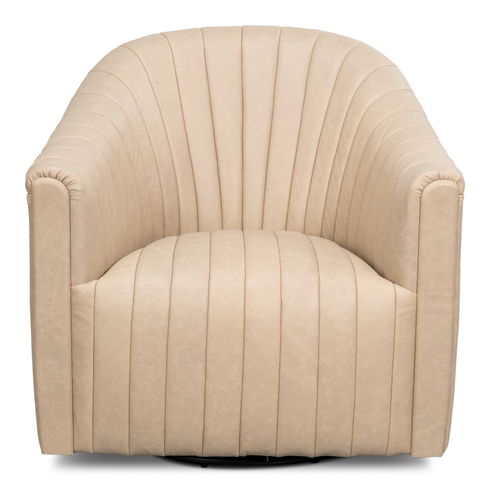 Essex Swivel Chair, Cappucino White