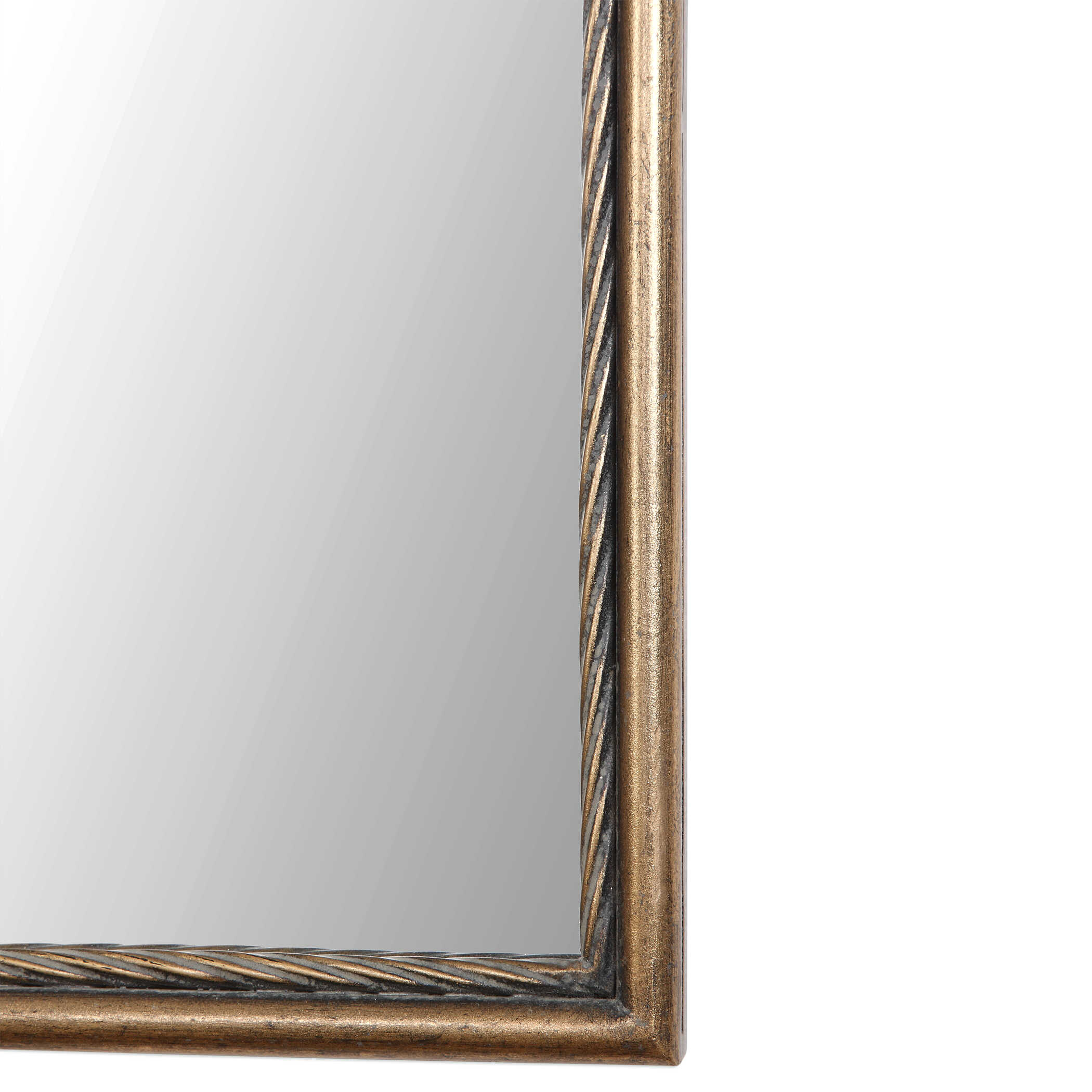 Adelasia Antiqued Gold Mirror, by Uttermost, 24" width x 68.62" height x 1" depth View 5
