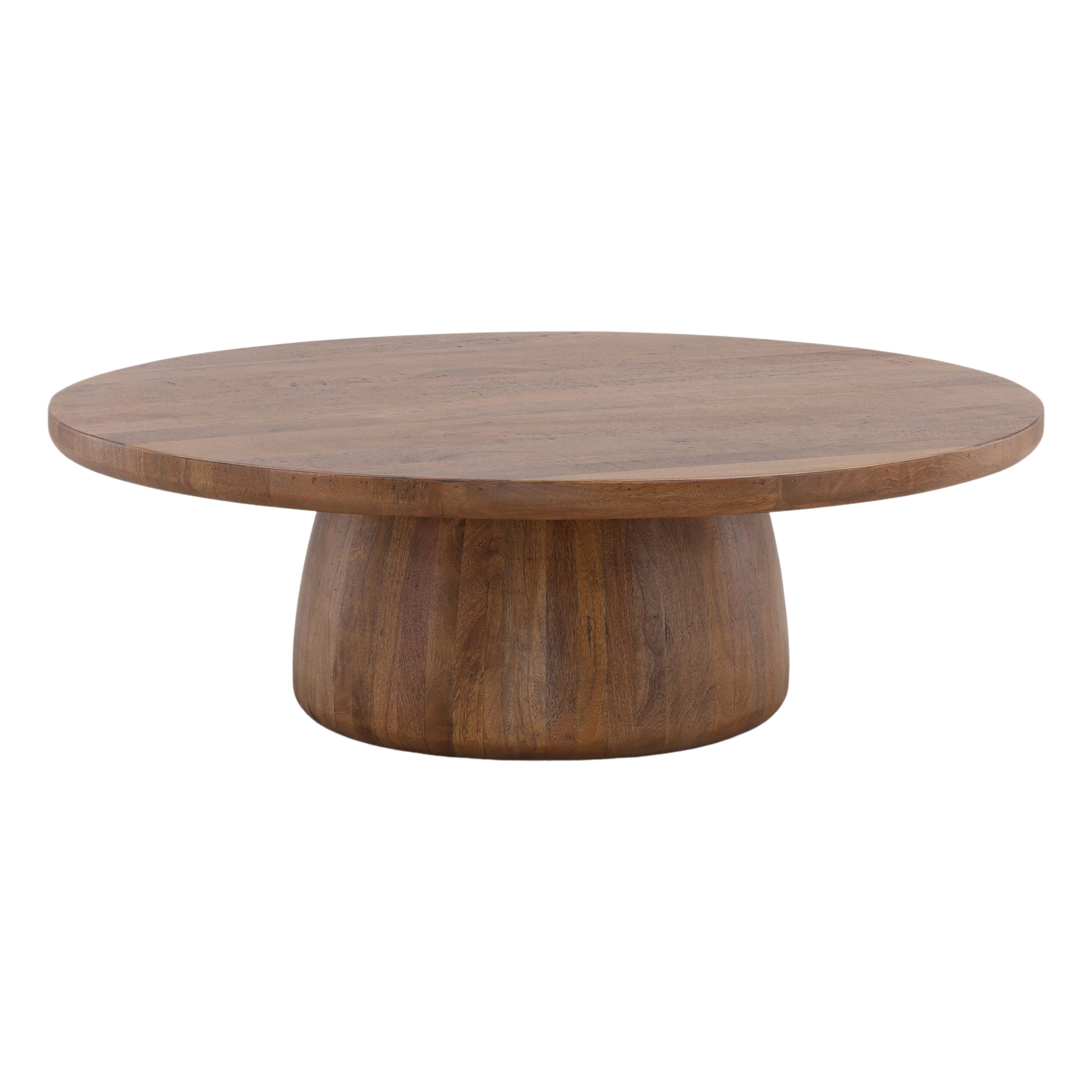 Armstrong Coffee Table Natural, by Dovetail, 48" width x 15.7" height x 48.2" diameter x 48" depth View 1