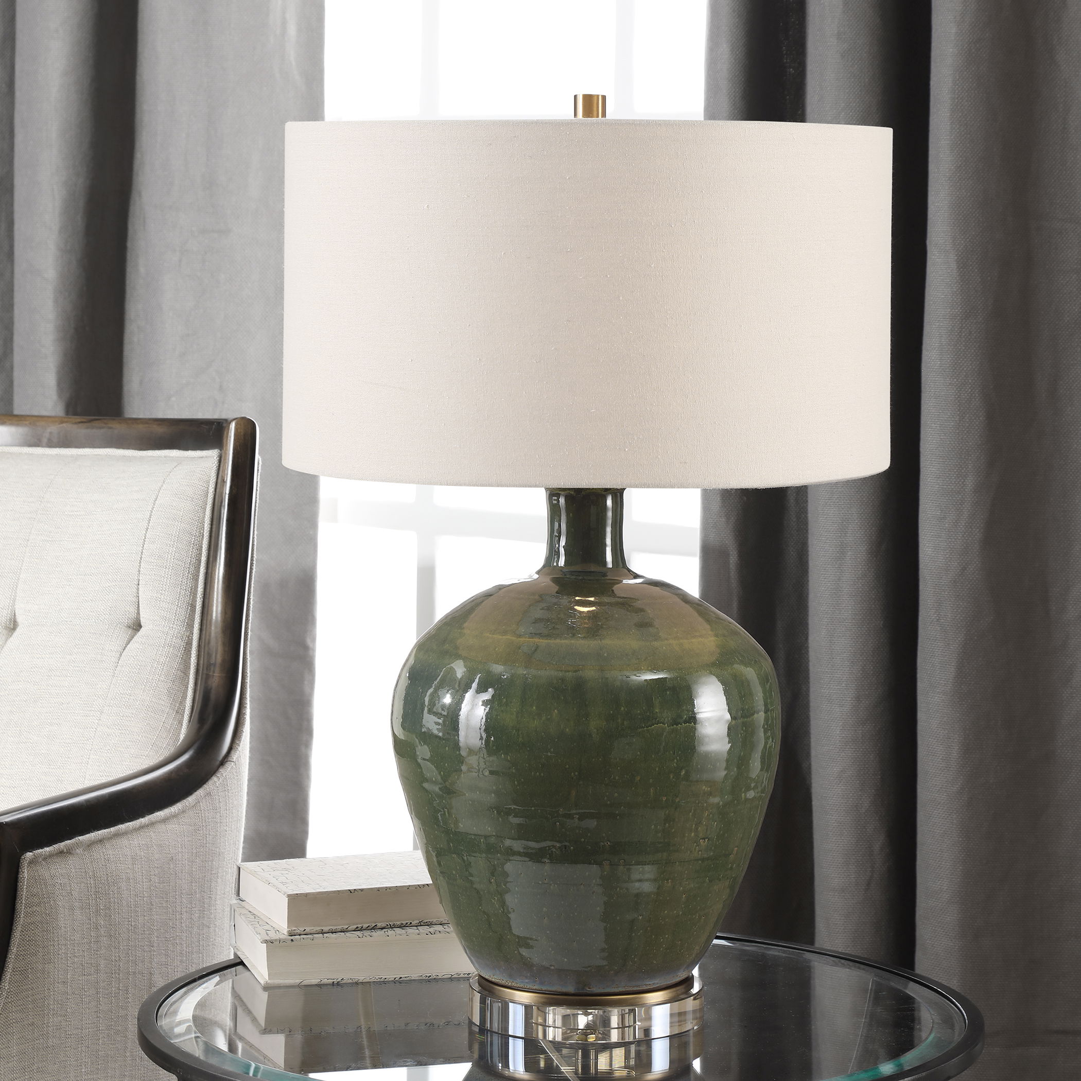 Elva Emerald Table Lamp large image 