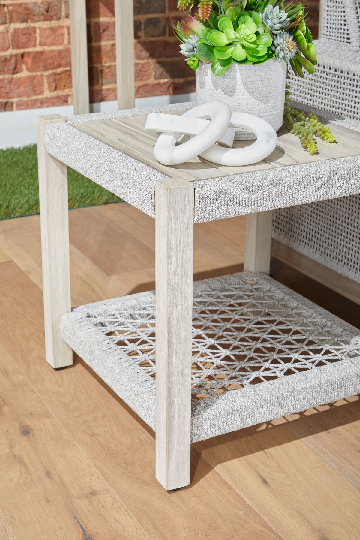 Wrap Outdoor End Table, Side & End Table by Essentials for Living, 21.25" width x 21" height x 21.25" depth View 12