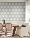Signet Medallion Damask Grey Wallpaper thumbnail 1
