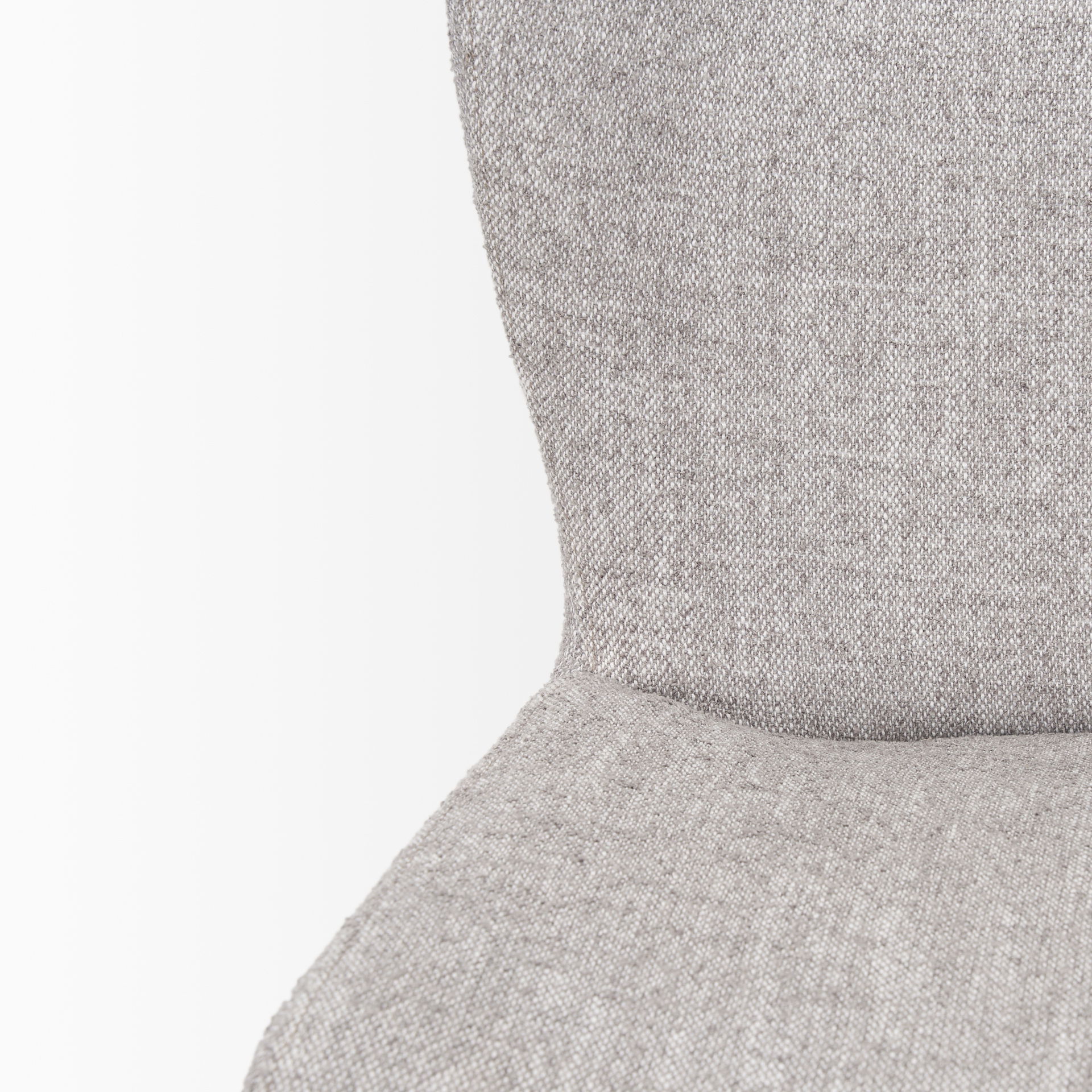 Hartt Dining Chair with Matte Black Metal Frame and Gray Fabric large image 