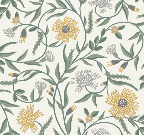 Aster Gold Wallpaper