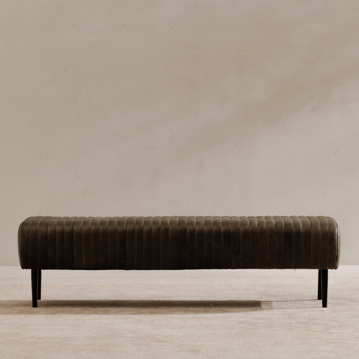 Endora Bench Charred Olive, Benche by Moe's Home, 59" width x 16.5" height x 19" depth View 6