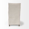 Elbert Solid Back Dining Side Chair | Cream Fabric with Brown Wood, Dining Chair by Mercana, 19.25" length x 21.75" width x 35.25" height thumbnail 8