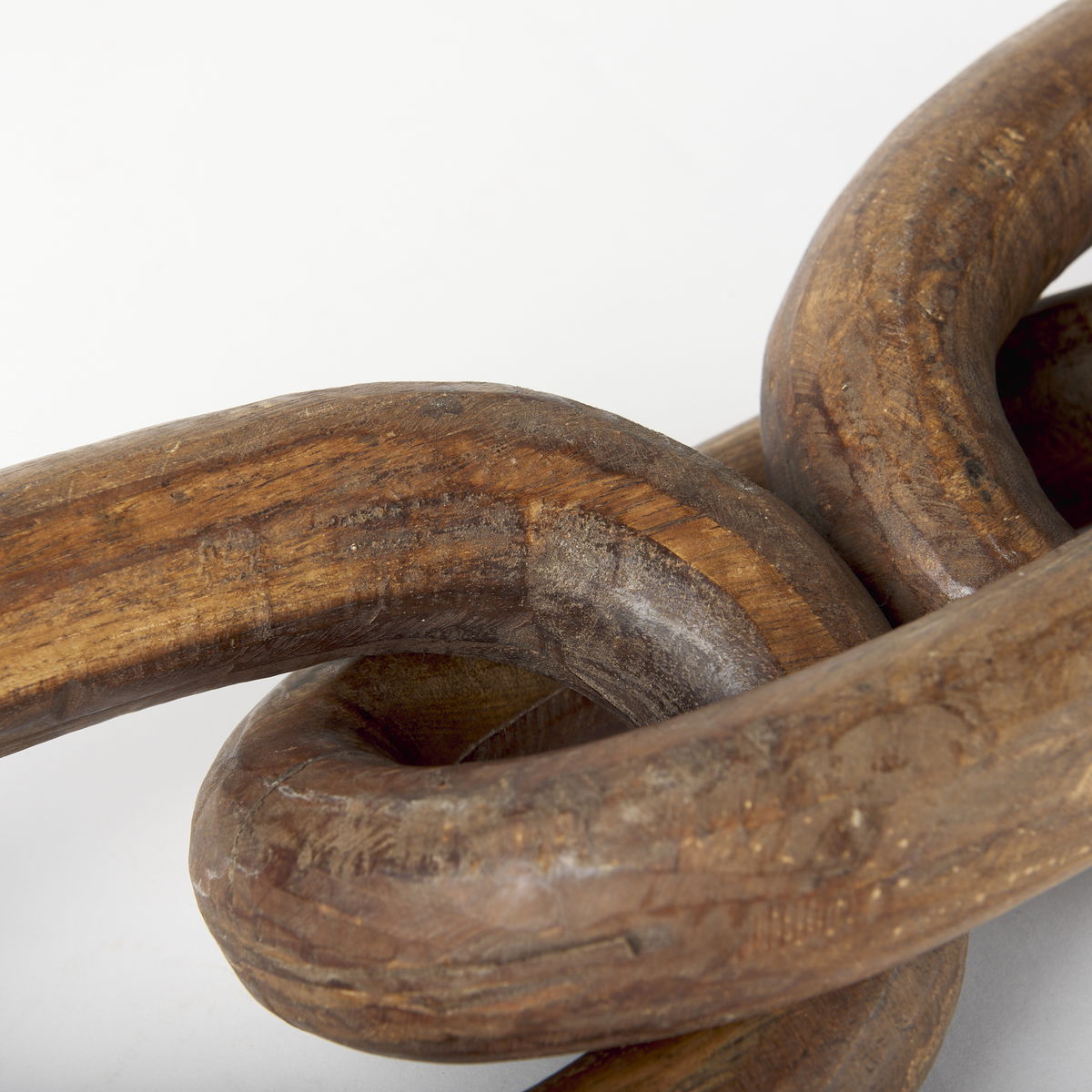 Tayla Large Medium Brown Wood Chain Link, Decorative Object by Mercana, 9.5" length x 2" width x 21" height View 9