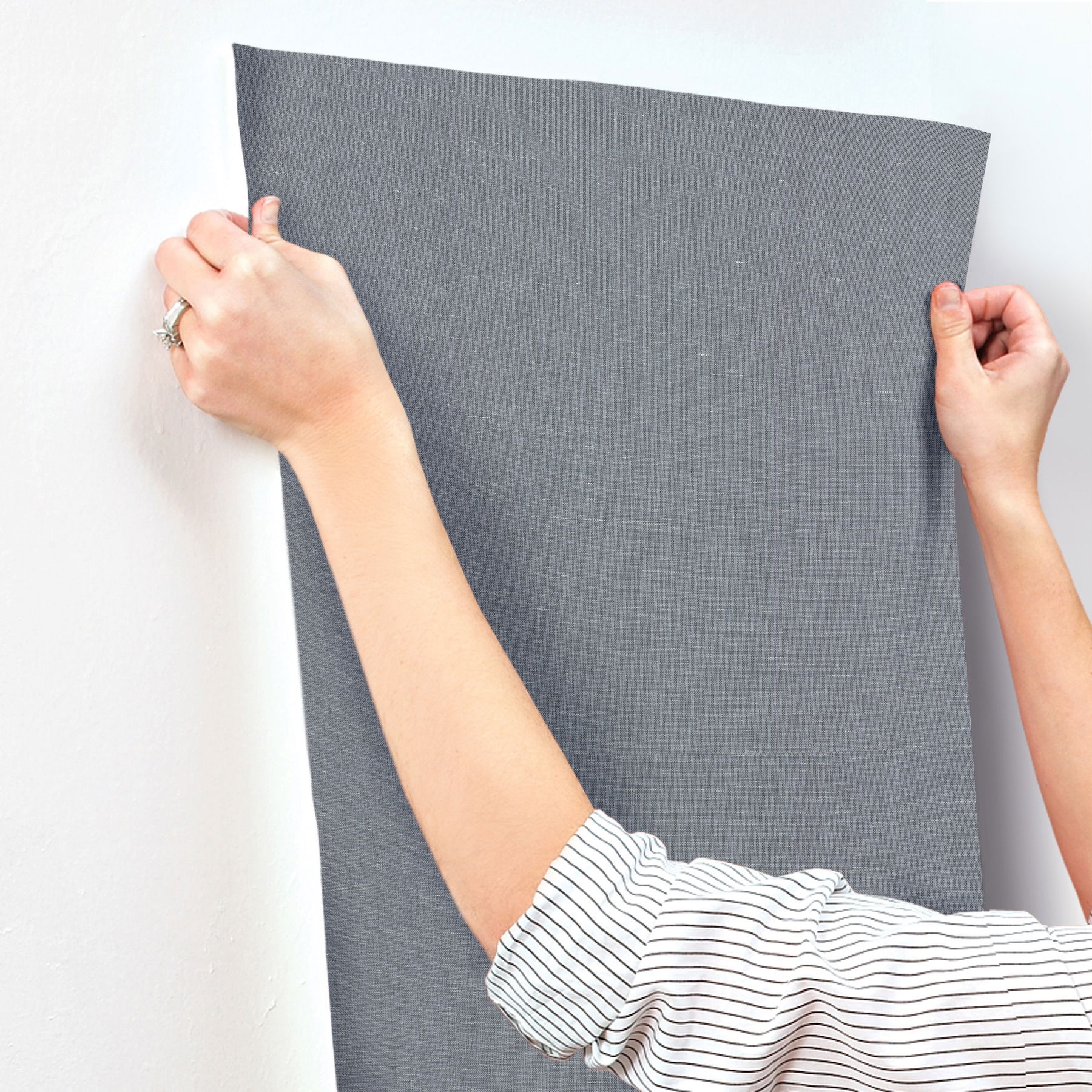 Crosshatch Navy String Wallpaper large image 