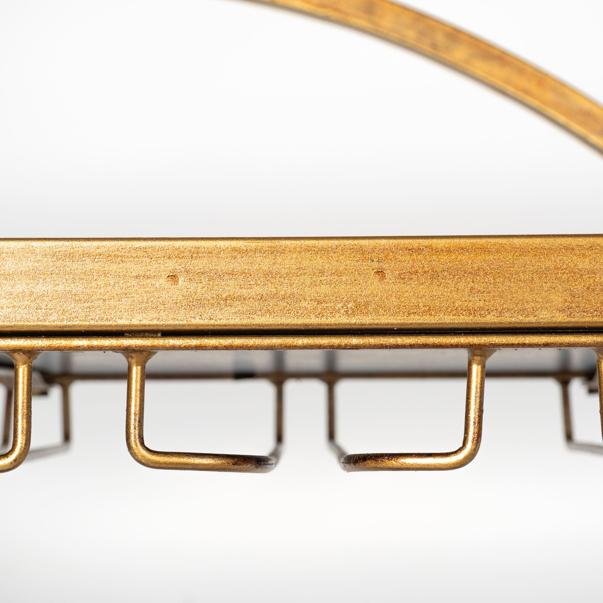 Carola Gold Frame Two-Tier Glass Shelves with Stemware Holder Bar Cart large image 