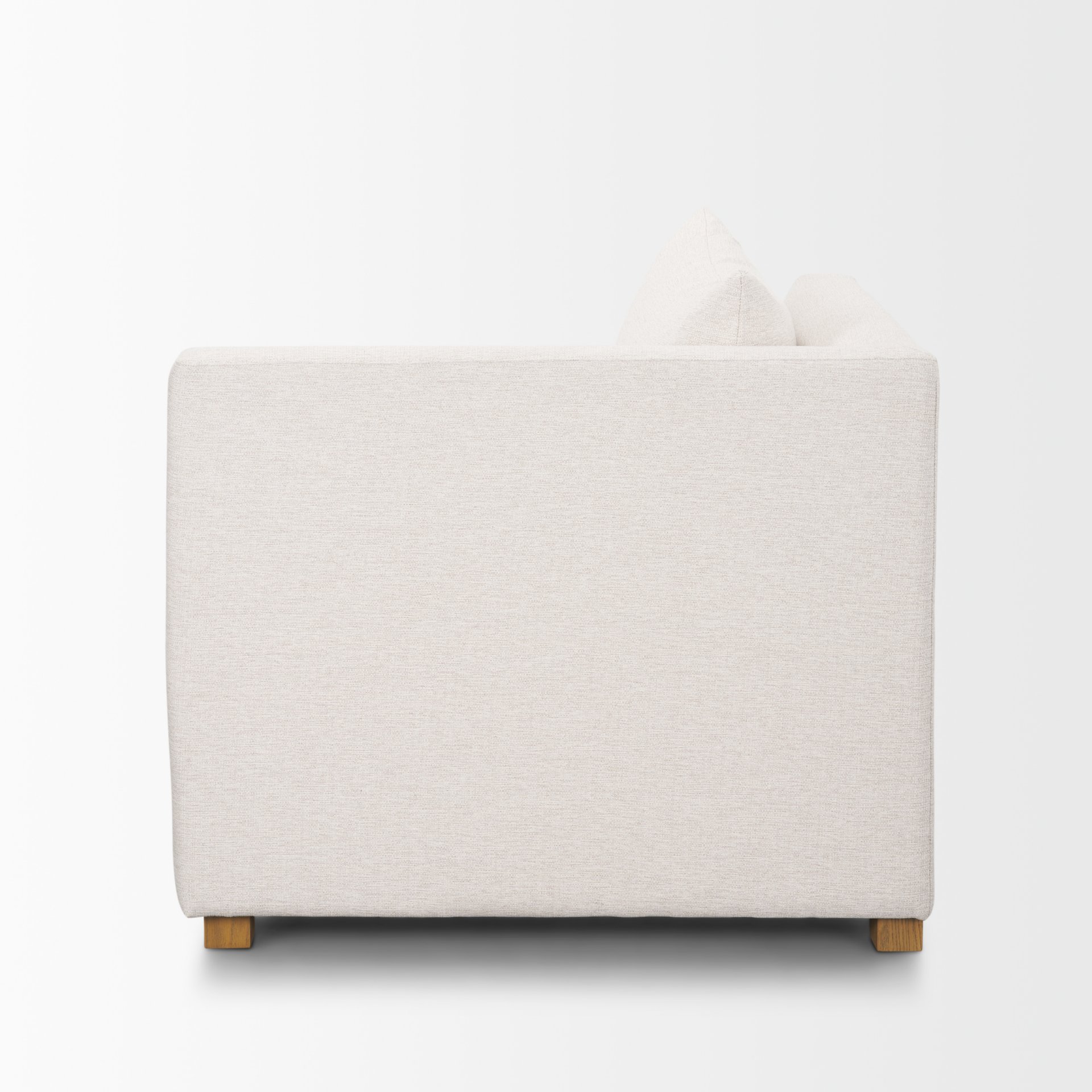 Halston Right Arm Sectional Piece Oatmeal Performance Fabric, Sectional Sofa by Mercana, 38.5" length x 38.5" width x 30.5" height View 6