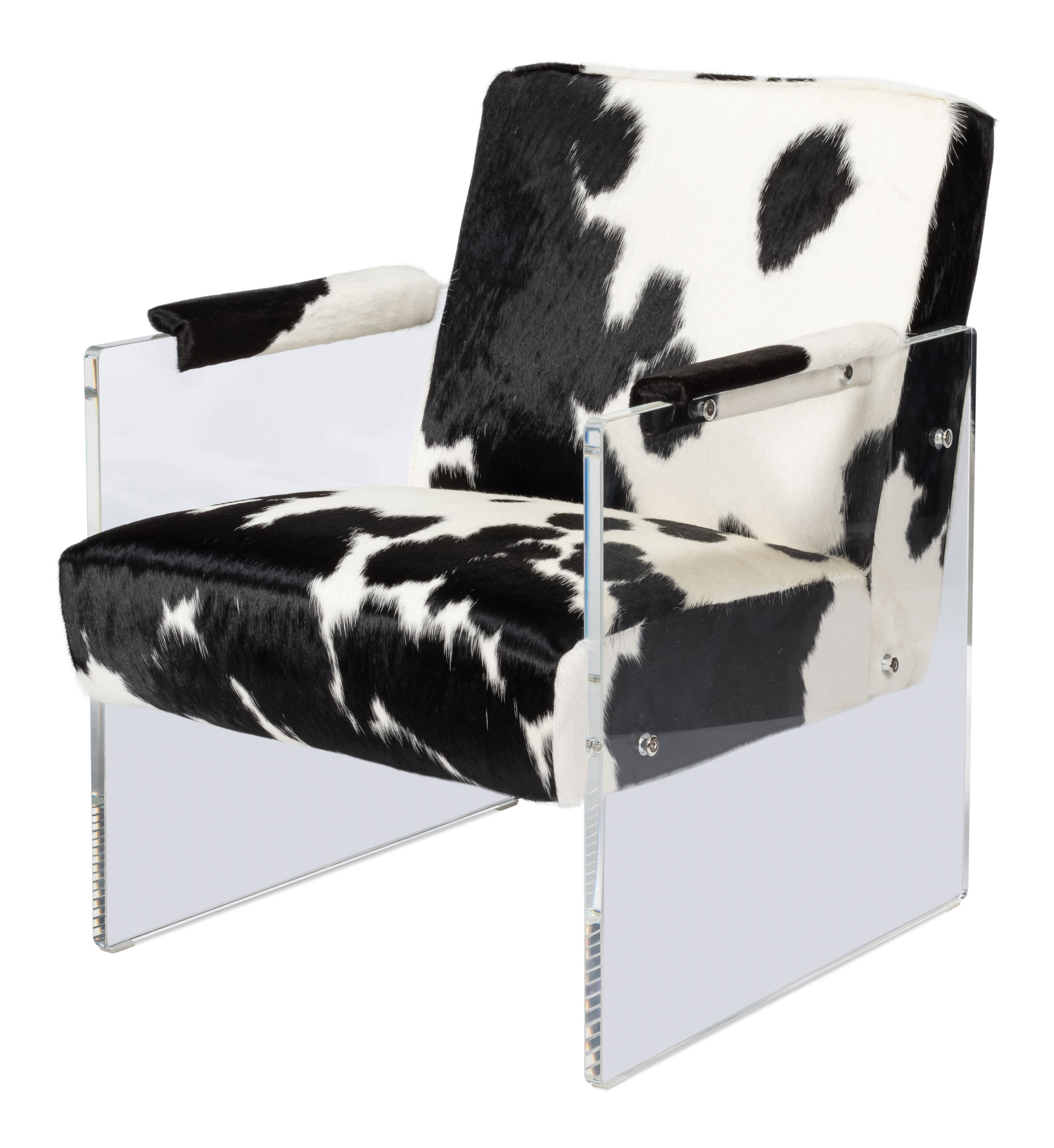 Holloway Armchair, Black & White, Seating by Sarreid, 24" length x 32" width x 31" height View 1