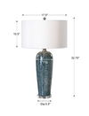 Maira Blue Ceramic Table Lamp thumbnail 2