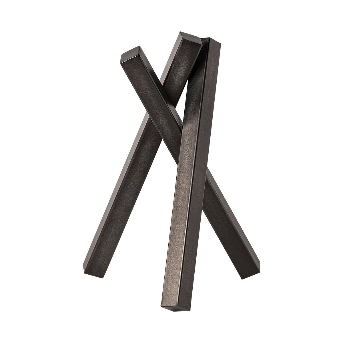 Bastian (Large) 9L x 8W Black Metal Abstract Object, Decorative Object by Mercana, 9.06" length x 7.48" width x 12.01" height View 1