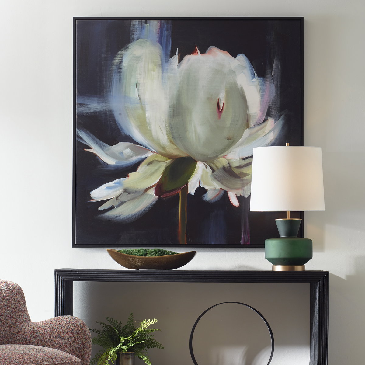 Peony Framed Floral Art, by Uttermost, 4'3.5" width x 4'3.5" height x 2" depth View 2