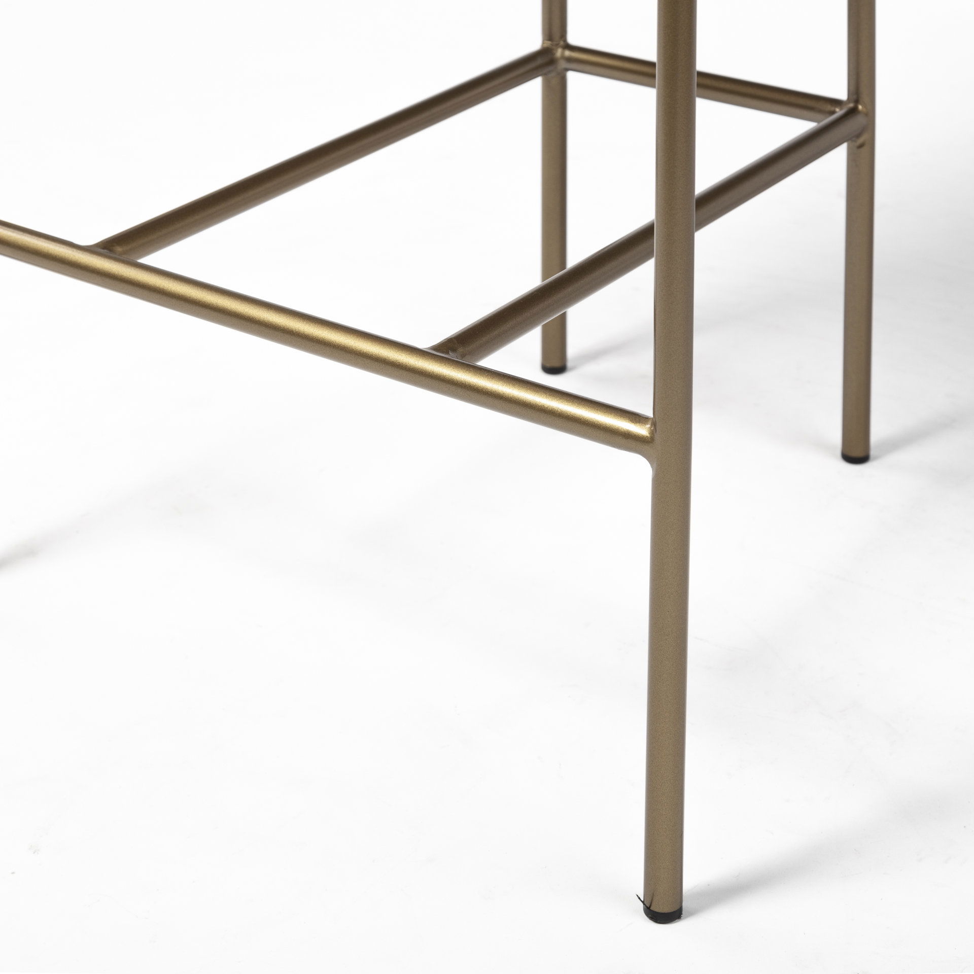 Parker Brown Faux Leather Seat Gold Metal Counter Stool, Counter & Bar Stool by Mercana, 19" length x 19.75" width x 36" height View 11