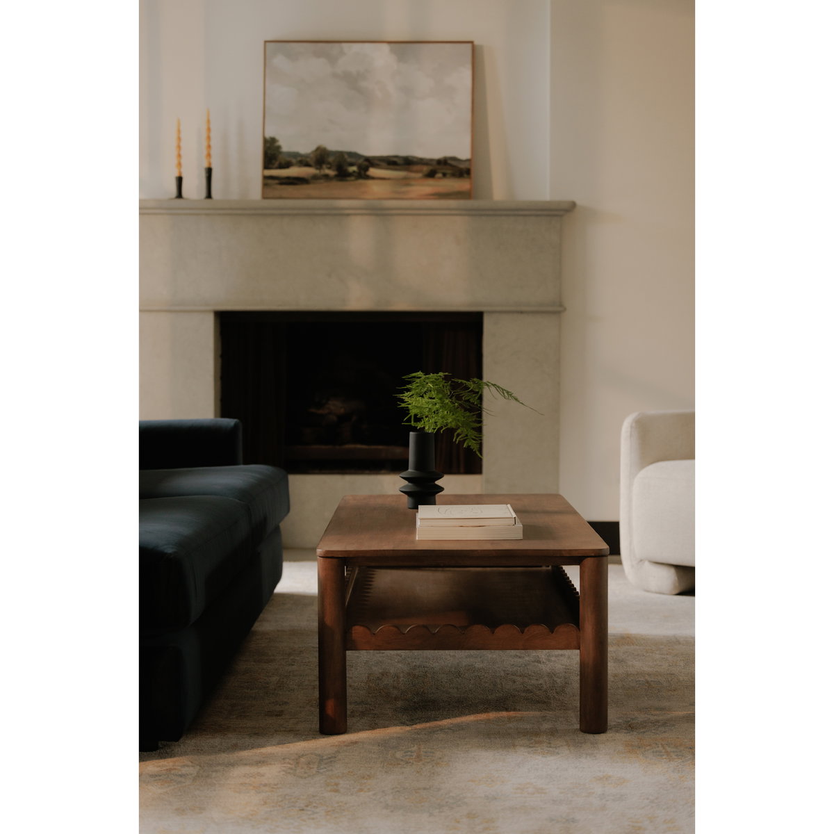 Wiley Coffee Table Vintage Brown, by Moe's Home, 52" width x 16" height x 25.5" depth View 7