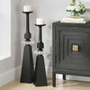 Ebon Glow Floor Candleholders Set/2, Candles & Candle Holder by Uttermost, 7" width x 36" height x 7" depth thumbnail 3