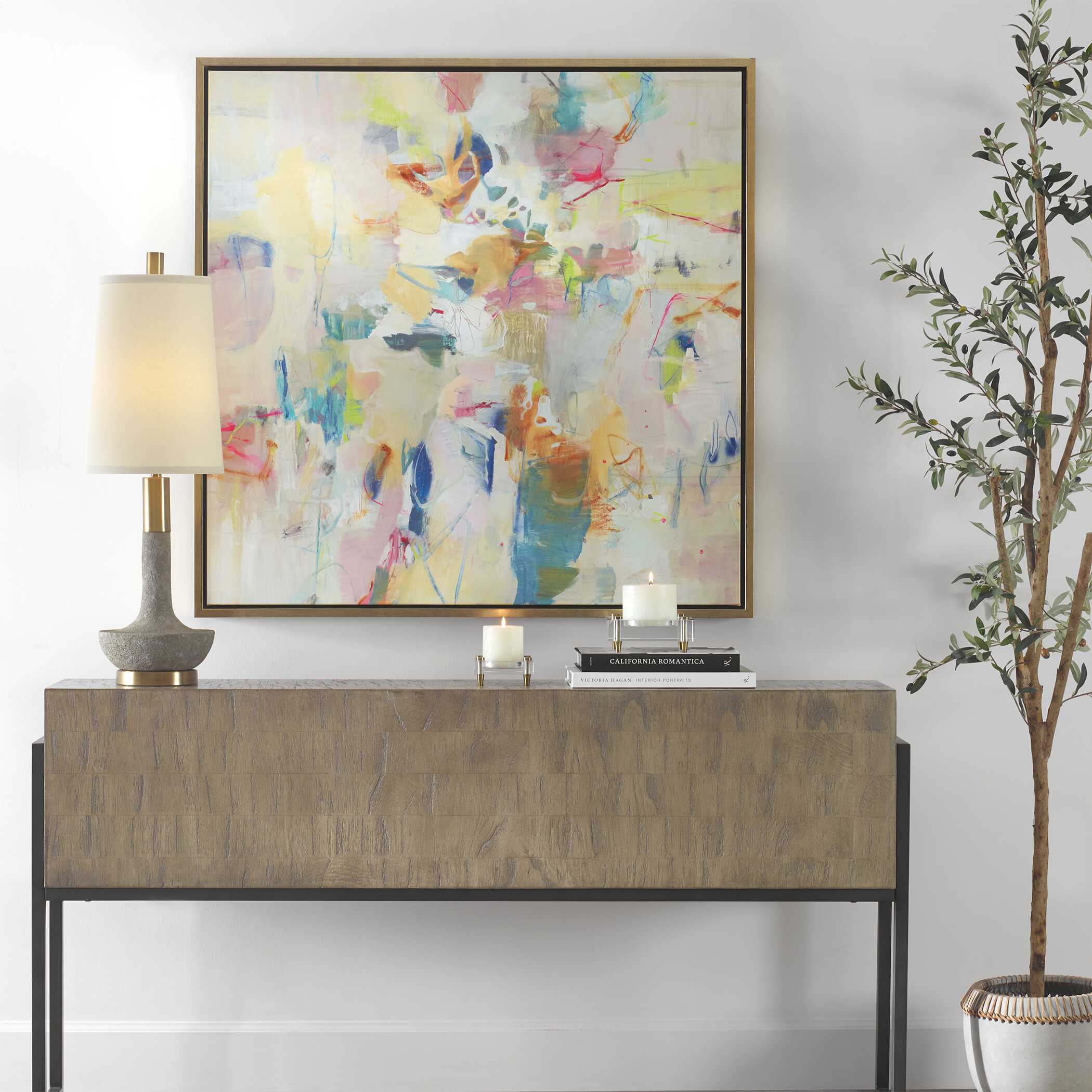 Party Time Framed Abstract Art, Painting by Uttermost, 41.75" width x 41.75" height x 2" depth View 2