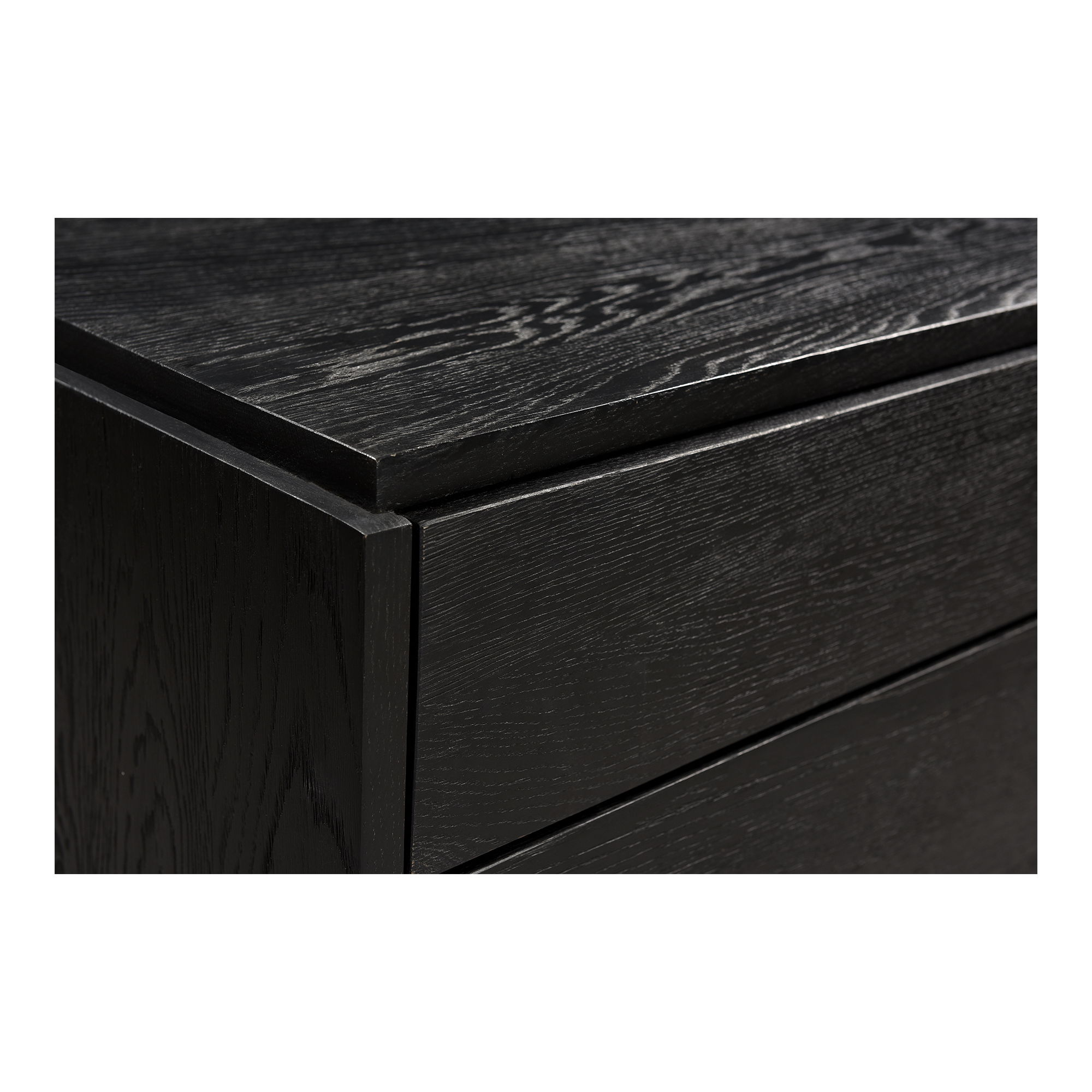 Quinton 3 Drawer Nightstand Black large image 