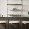 Millie Backless 30in Seat Bar Stool | Gray Hair-On-Hide with Gold Metal, Counter & Bar Stool by Mercana, 16.75" length x 17.75" width x 30" height thumbnail 2