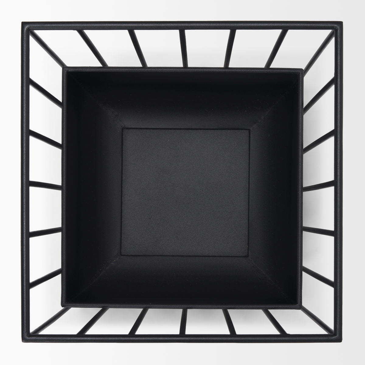 Verna Matte Black Wire Cage Metal Planters (Set of 2), Decorative Object by Mercana, 15.75" length x 15.75" width x 19.88" height View 5