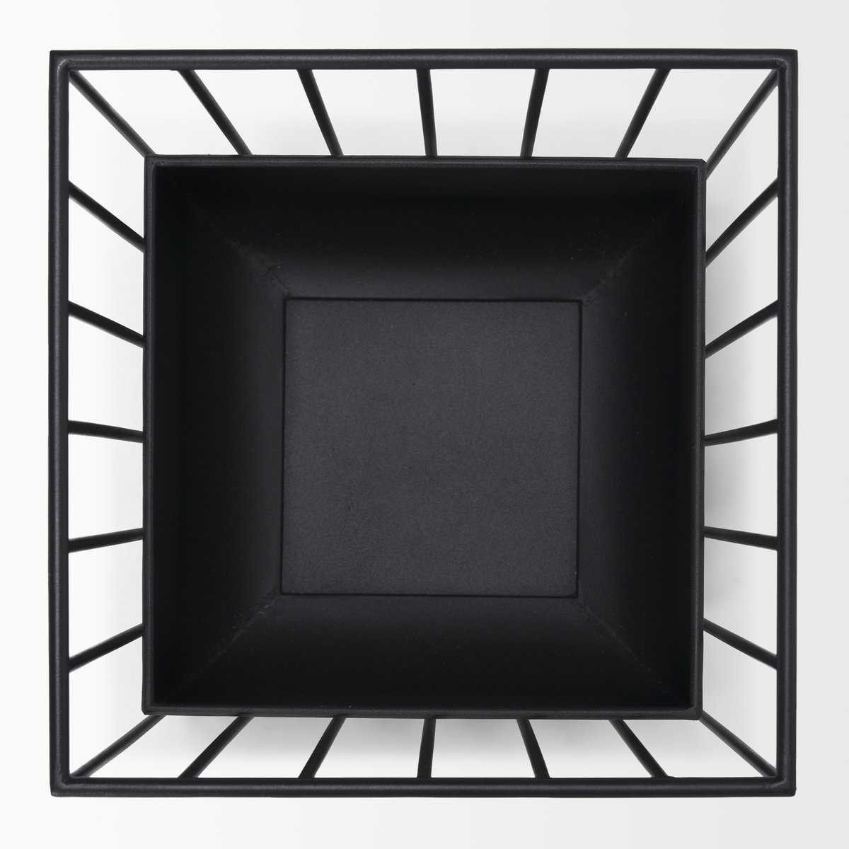 Verna Matte Black Wire Cage Metal Planters (Set of 2), Decorative Object by Mercana, 15.75" length x 15.75" width x 19.88" height View 5