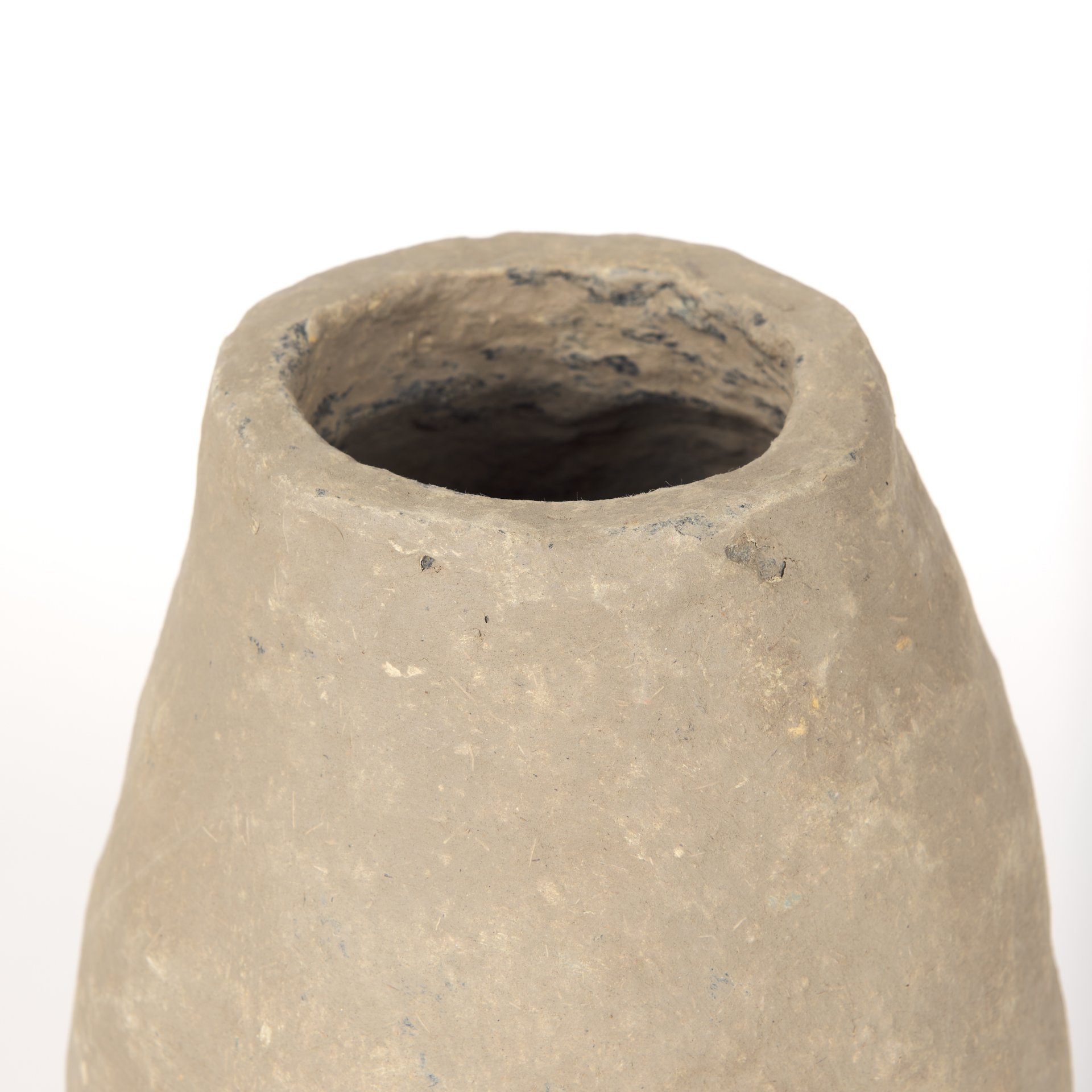 Rundal Small Gray Paper Mache Vase, by Mercana, 8" length x 8" width x 12" height View 7