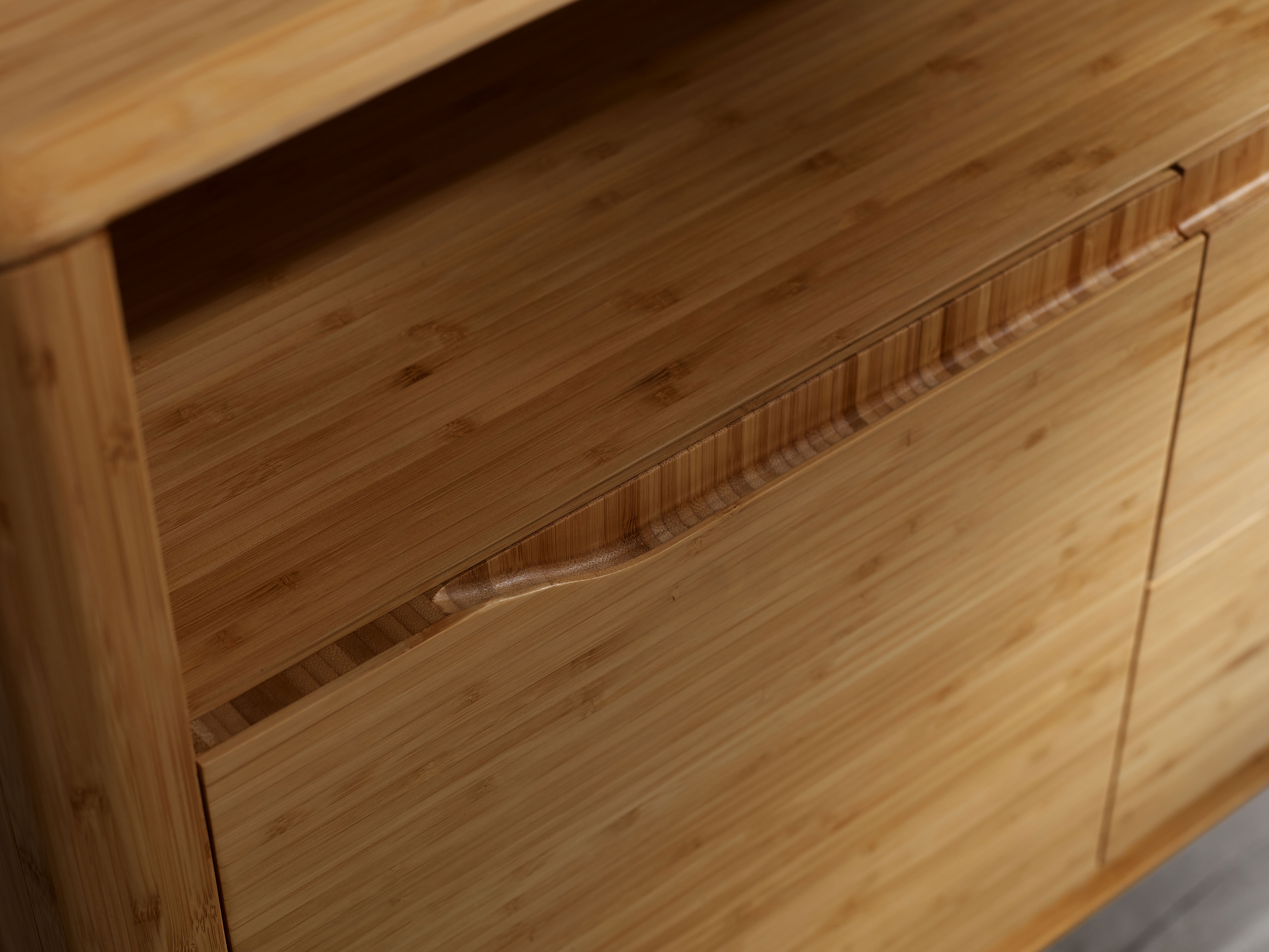 Currant Media Unit, Caramelized, Media Console by Greenington, 54" length x 18" width x 29" height View 5