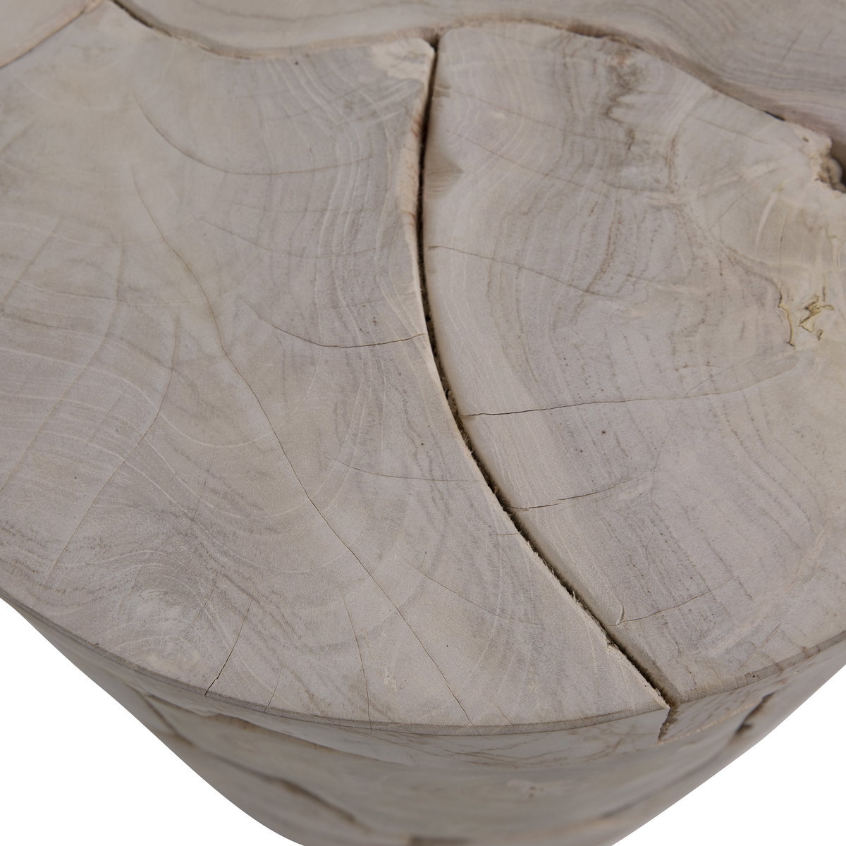 Briar Round Side Table Bleached, Side & End Table by Dovetail, 17" width x 19.56" height x 17" depth View 3