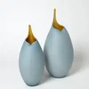 Frosted Vase w/Amber Casing, by Global Views, 7.25" width x 18.25" height x 7.25" depth thumbnail 4