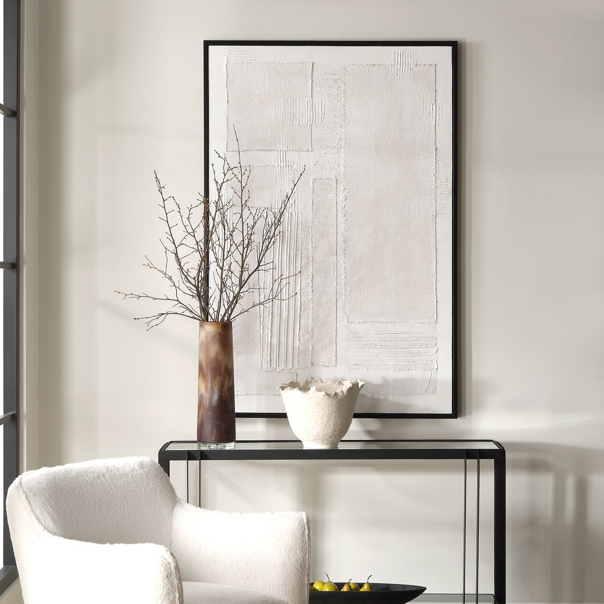 Clean Slate Hand Painted Canvas, Art by Uttermost, 41.7" width x 61.7" height x 1.5" depth View 2