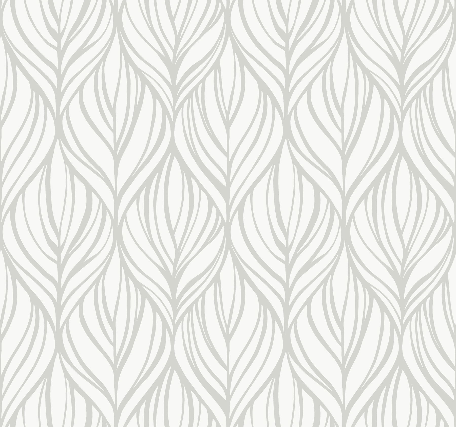 Palma White & Silver Wallpaper large image 