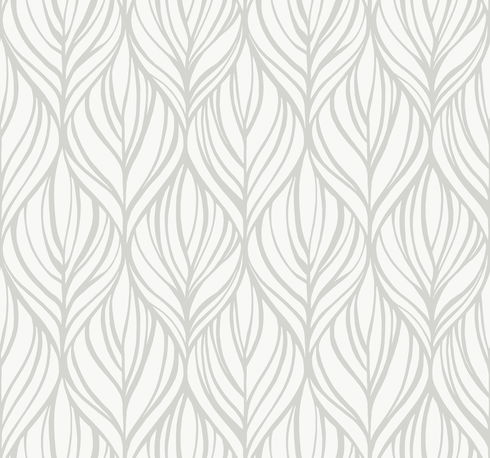 Palma White & Silver Wallpaper