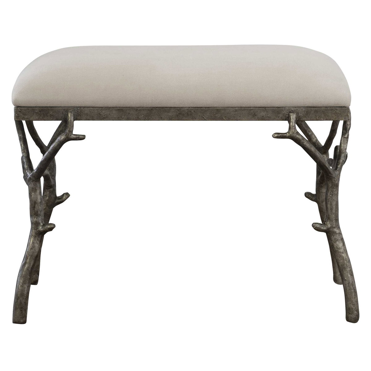 Lismore Small Fabric Bench, Benche by Uttermost, 24" width x 19.25" height x 16" depth View 4