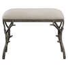 Lismore Small Fabric Bench, Benche by Uttermost, 24" width x 19.25" height x 16" depth thumbnail 4