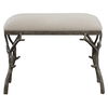 Lismore Small Fabric Bench, Furniture by Uttermost, 24" width x 19.25" height x 16" depth thumbnail 4